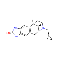 C[C@H]1[C@H]2Cc3cc4[nH]c(=O)[nH]c4cc3[C@@]1(C)CCN2CC1CC1 ZINC000101230008