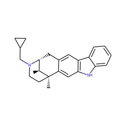 C[C@H]1[C@H]2Cc3cc4c(cc3[C@@]1(C)CCN2CC1CC1)[nH]c1ccccc14 ZINC000100935468