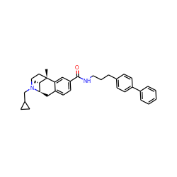 C[C@H]1[C@H]2Cc3ccc(C(=O)NCCCc4ccc(-c5ccccc5)cc4)cc3[C@@]1(C)CCN2CC1CC1 ZINC000101054050