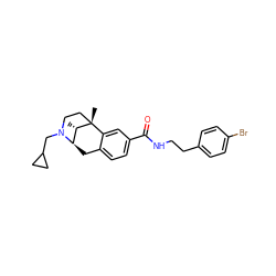 C[C@H]1[C@H]2Cc3ccc(C(=O)NCCc4ccc(Br)cc4)cc3[C@@]1(C)CCN2CC1CC1 ZINC000101154328