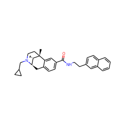 C[C@H]1[C@H]2Cc3ccc(C(=O)NCCc4ccc5ccccc5c4)cc3[C@@]1(C)CCN2CC1CC1 ZINC000101154341