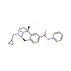 C[C@H]1[C@H]2Cc3ccc(C(=O)Nc4ccccc4)cc3[C@@]1(C)CCN2CC1CC1 ZINC000100877626