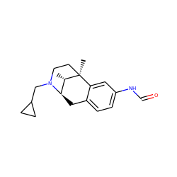 C[C@H]1[C@H]2Cc3ccc(NC=O)cc3[C@]1(C)CCN2CC1CC1 ZINC000013490118