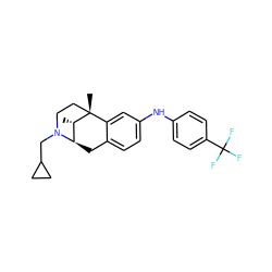 C[C@H]1[C@H]2Cc3ccc(Nc4ccc(C(F)(F)F)cc4)cc3[C@@]1(C)CCN2CC1CC1 ZINC000100935454