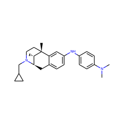 C[C@H]1[C@H]2Cc3ccc(Nc4ccc(N(C)C)cc4)cc3[C@@]1(C)CCN2CC1CC1 ZINC000100935569