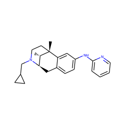 C[C@H]1[C@H]2Cc3ccc(Nc4ccccn4)cc3[C@@]1(C)CCN2CC1CC1 ZINC000100053452