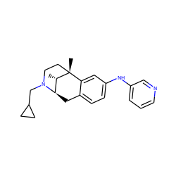 C[C@H]1[C@H]2Cc3ccc(Nc4cccnc4)cc3[C@@]1(C)CCN2CC1CC1 ZINC000100053475