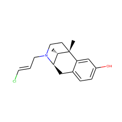 C[C@H]1[C@H]2Cc3ccc(O)cc3[C@@]1(C)CCN2C/C=C/Cl ZINC000100640248