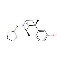 C[C@H]1[C@H]2Cc3ccc(O)cc3[C@@]1(C)CCN2C[C@@H]1CCCO1 ZINC000100648145