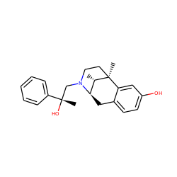 C[C@H]1[C@H]2Cc3ccc(O)cc3[C@]1(C)CCN2C[C@](C)(O)c1ccccc1 ZINC001772576676