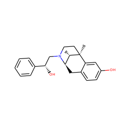 C[C@H]1[C@H]2Cc3ccc(O)cc3[C@]1(C)CCN2C[C@H](O)c1ccccc1 ZINC001772586086