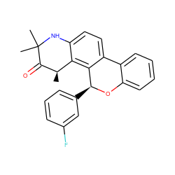 C[C@H]1C(=O)C(C)(C)Nc2ccc3c(c21)[C@H](c1cccc(F)c1)Oc1ccccc1-3 ZINC000003831989