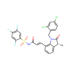 C[C@H]1C(=O)N(Cc2ccc(Cl)cc2Cl)c2c(/C=C/C(=O)NS(=O)(=O)c3cc(F)c(F)cc3F)cccc21 ZINC000049780653