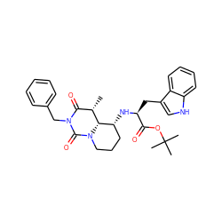 C[C@H]1C(=O)N(Cc2ccccc2)C(=O)N2CCC[C@@H](N[C@@H](Cc3c[nH]c4ccccc34)C(=O)OC(C)(C)C)[C@@H]12 ZINC000028464003