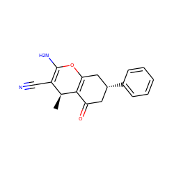 C[C@H]1C(C#N)=C(N)OC2=C1C(=O)C[C@@H](c1ccccc1)C2 ZINC000000315576