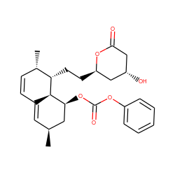 C[C@H]1C=C2C=C[C@H](C)[C@H](CC[C@@H]3C[C@@H](O)CC(=O)O3)[C@H]2[C@@H](OC(=O)Oc2ccccc2)C1 ZINC000027902051