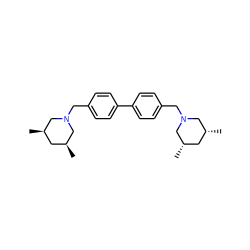 C[C@H]1C[C@@H](C)CN(Cc2ccc(-c3ccc(CN4C[C@@H](C)C[C@@H](C)C4)cc3)cc2)C1 ZINC000040566995