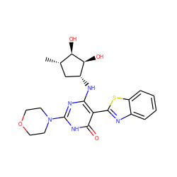 C[C@H]1C[C@@H](Nc2nc(N3CCOCC3)[nH]c(=O)c2-c2nc3ccccc3s2)[C@H](O)[C@@H]1O ZINC001772632652