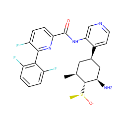 C[C@H]1C[C@@H](c2ccncc2NC(=O)c2ccc(F)c(-c3c(F)cccc3F)n2)C[C@@H](N)[C@@H]1[S@+](C)[O-] ZINC000149305585