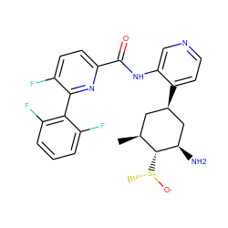 C[C@H]1C[C@@H](c2ccncc2NC(=O)c2ccc(F)c(-c3c(F)cccc3F)n2)C[C@@H](N)[C@@H]1[S@@+](C)[O-] ZINC000149305381