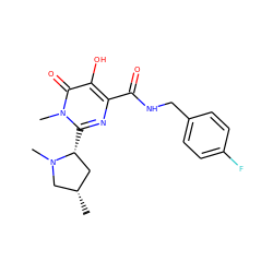 C[C@H]1C[C@@H](c2nc(C(=O)NCc3ccc(F)cc3)c(O)c(=O)n2C)N(C)C1 ZINC000014979191