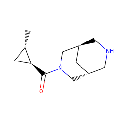 C[C@H]1C[C@@H]1C(=O)N1C[C@H]2CNC[C@@H](C2)C1 ZINC000101688832