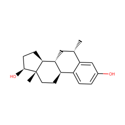 C[C@H]1C[C@@H]2[C@H](CC[C@]3(C)[C@@H](O)CC[C@@H]23)c2ccc(O)cc21 ZINC000034513627