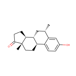 C[C@H]1C[C@@H]2[C@H](CC[C@]3(C)C(=O)CC[C@@H]23)c2ccc(O)cc21 ZINC000141684835