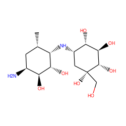 C[C@H]1C[C@H](N)[C@H](O)[C@@H](O)[C@H]1N[C@H]1C[C@](O)(CO)[C@@H](O)[C@H](O)[C@H]1O ZINC000084723686