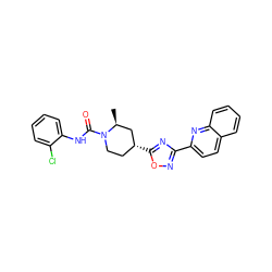 C[C@H]1C[C@H](c2nc(-c3ccc4ccccc4n3)no2)CCN1C(=O)Nc1ccccc1Cl ZINC000072180372