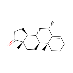 C[C@H]1C[C@H]2[C@@H]3CCC(=O)[C@@]3(C)CC[C@@H]2[C@@]2(C)CCCC=C12 ZINC000013756277