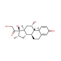 C[C@H]1C[C@H]2[C@@H]3CCC4=CC(=O)C=C[C@]4(C)[C@@]3(F)[C@@H](O)C[C@]2(C)[C@@]1(O)C(=O)CO ZINC000003876136