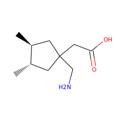 C[C@H]1CC(CN)(CC(=O)O)C[C@@H]1C ZINC000003932233