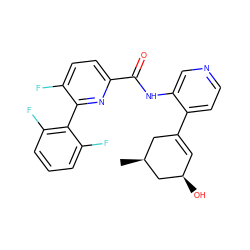 C[C@H]1CC(c2ccncc2NC(=O)c2ccc(F)c(-c3c(F)cccc3F)n2)=C[C@@H](O)C1 ZINC000140190731