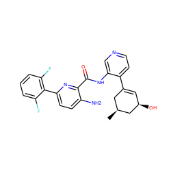 C[C@H]1CC(c2ccncc2NC(=O)c2nc(-c3c(F)cccc3F)ccc2N)=C[C@@H](O)C1 ZINC000140146143