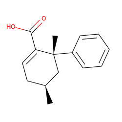 C[C@H]1CC=C(C(=O)O)[C@](C)(c2ccccc2)C1 ZINC000144090123