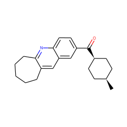 C[C@H]1CC[C@@H](C(=O)c2ccc3nc4c(cc3c2)CCCCC4)CC1 ZINC000254092504