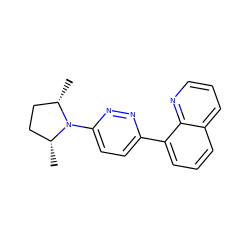 C[C@H]1CC[C@@H](C)N1c1ccc(-c2cccc3cccnc23)nn1 ZINC000045351524