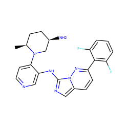 C[C@H]1CC[C@@H](N)CN1c1ccncc1Nc1ncc2ccc(-c3c(F)cccc3F)nn12 ZINC000144140714