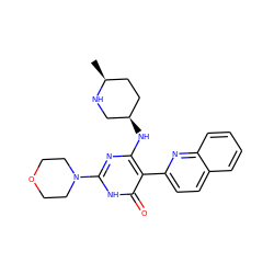 C[C@H]1CC[C@@H](Nc2nc(N3CCOCC3)[nH]c(=O)c2-c2ccc3ccccc3n2)CN1 ZINC001772570255