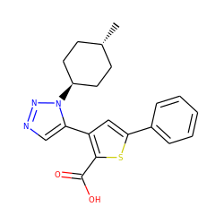 C[C@H]1CC[C@H](n2nncc2-c2cc(-c3ccccc3)sc2C(=O)O)CC1 ZINC000253683778