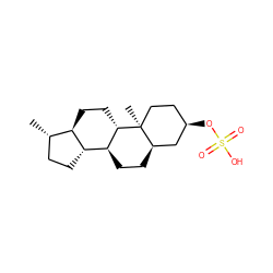 C[C@H]1CC[C@H]2[C@@H]3CC[C@@H]4C[C@H](OS(=O)(=O)O)CC[C@]4(C)[C@H]3CC[C@H]12 ZINC000473093990