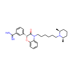 C[C@H]1CCC[C@@H](C)N1CCCCCCN1C(=O)[C@@H](c2cccc(C(=N)N)c2)Oc2ccccc21 ZINC000013834510