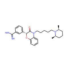 C[C@H]1CCC[C@@H](C)N1CCCCCN1C(=O)[C@@H](c2cccc(C(=N)N)c2)Oc2ccccc21 ZINC000002022545