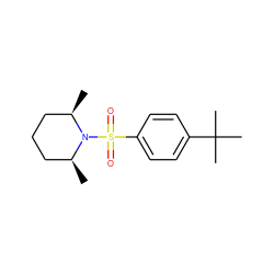 C[C@H]1CCC[C@@H](C)N1S(=O)(=O)c1ccc(C(C)(C)C)cc1 ZINC000013471675