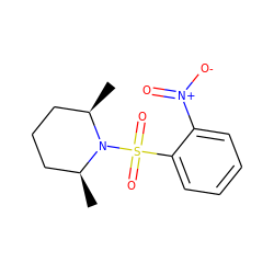 C[C@H]1CCC[C@@H](C)N1S(=O)(=O)c1ccccc1[N+](=O)[O-] ZINC000013946918