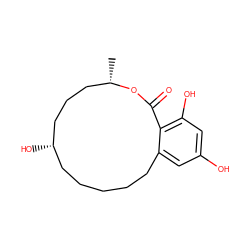 C[C@H]1CCC[C@@H](O)CCCCCc2cc(O)cc(O)c2C(=O)O1 ZINC000003831617