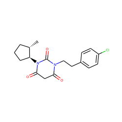 C[C@H]1CCC[C@@H]1N1C(=O)CC(=O)N(CCc2ccc(Cl)cc2)C1=O ZINC000101678281