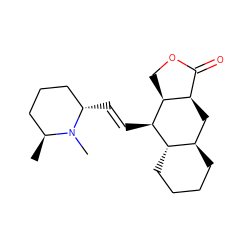 C[C@H]1CCC[C@H](/C=C/[C@@H]2[C@H]3CCCC[C@@H]3C[C@@H]3C(=O)OC[C@@H]32)N1C ZINC000013477390