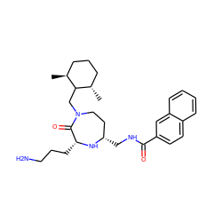 C[C@H]1CCC[C@H](C)C1CN1CC[C@H](CNC(=O)c2ccc3ccccc3c2)N[C@H](CCCN)C1=O ZINC000206888786